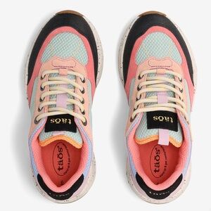 Taos Advance Retro Multi Colorblock Comfort  Suede Women's Sneakers Size 8.5